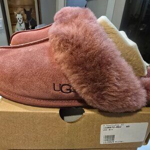 New Women's 100% UGG Brand Brown Scuffette II Slippers Shoes 1106872-RDJ Size 7